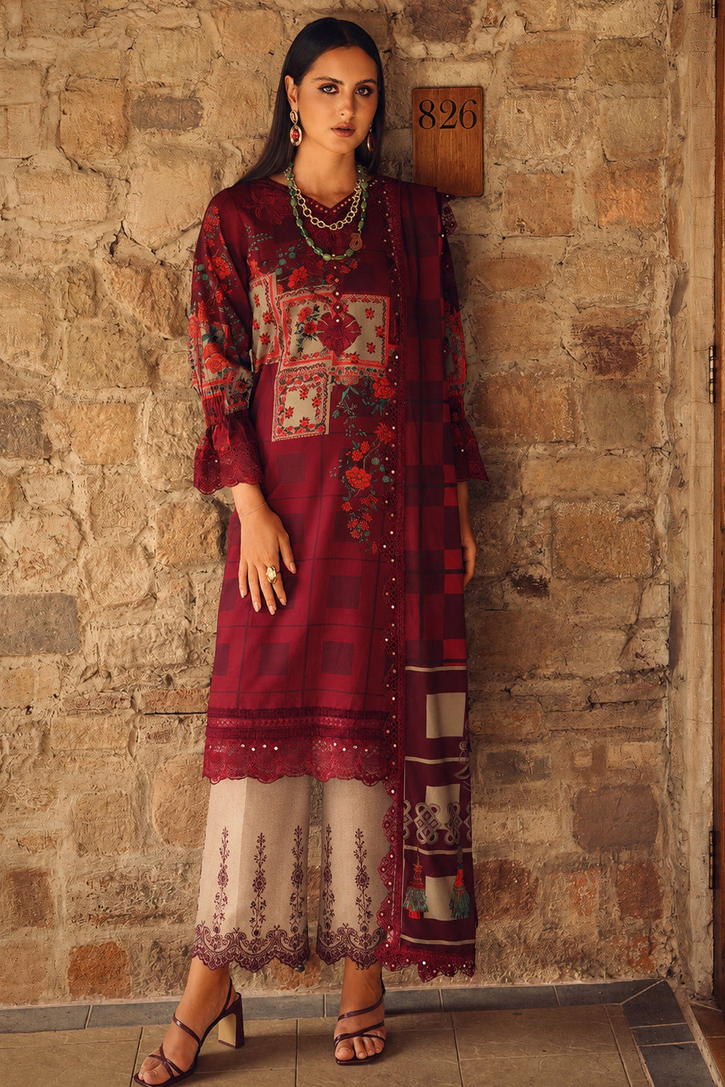 Charizma | Combination VOL - 01 Embroidered Lilen | CCW7-06