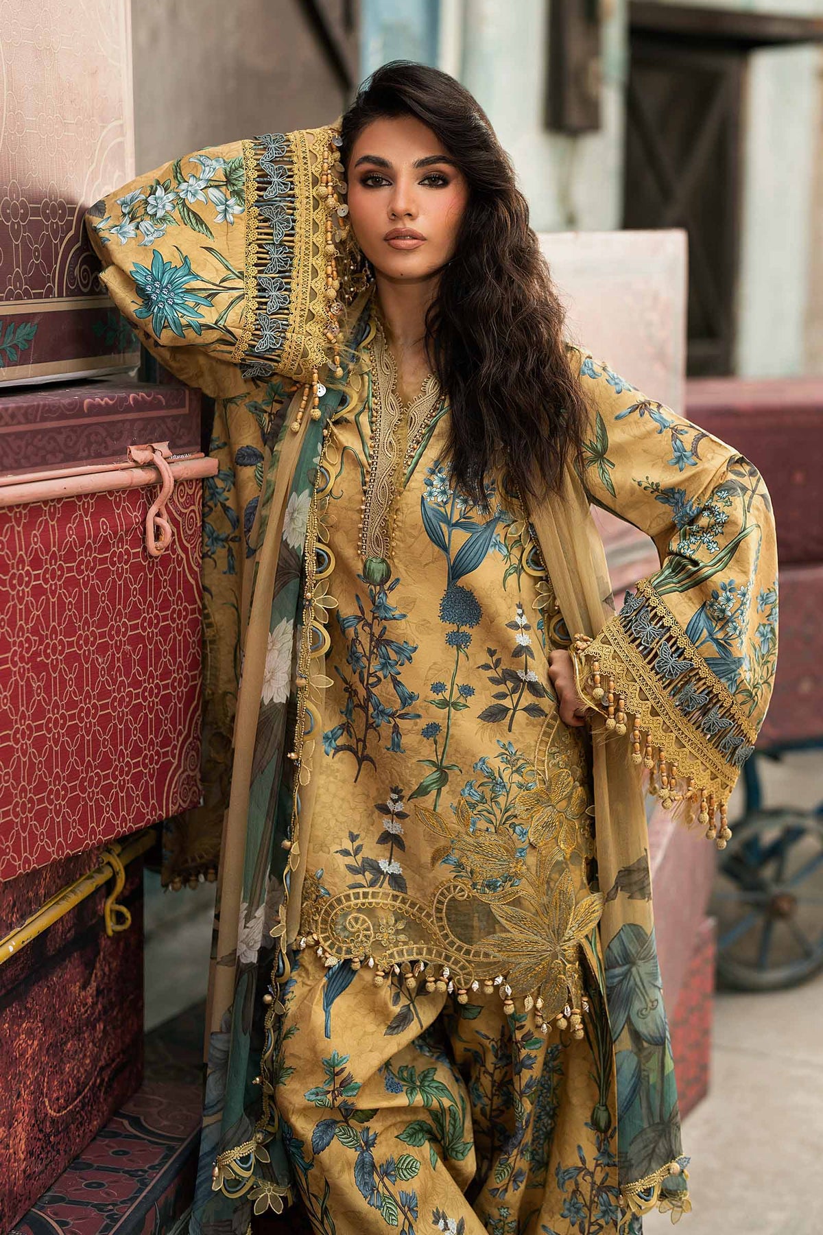 Maria . B | M.Prints Printed Cambric 3 Piece Suit | MB26UPC 6A