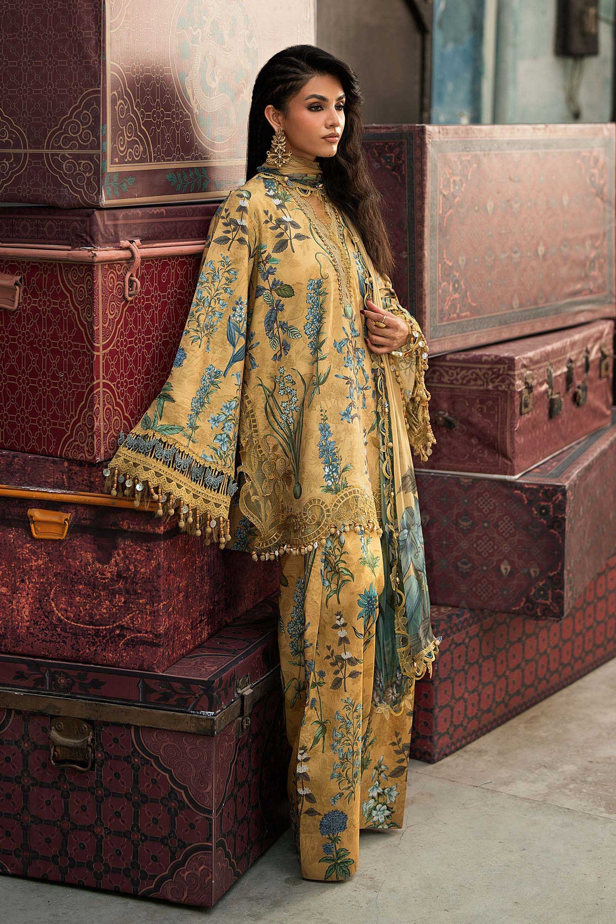 Maria . B | M.Prints Printed Cambric 3 Piece Suit | MB26UPC 6A