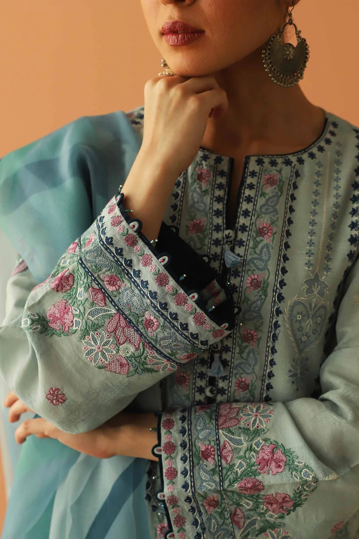 Zara Shahjahan | Lawn 2023 |  14B - modrenshoppingmall