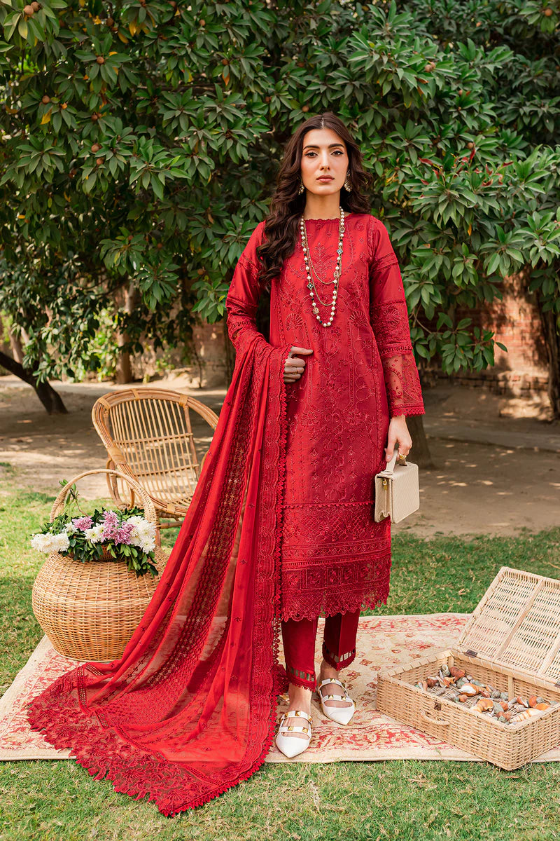 Farasha | Bahar lawn 2023 | Gulabi - modrenshoppingmall